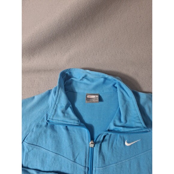 Nike Vintage Jogger Full Zip Womens L Light Blue Long Sleeve Cotton - Picture 5 of 9